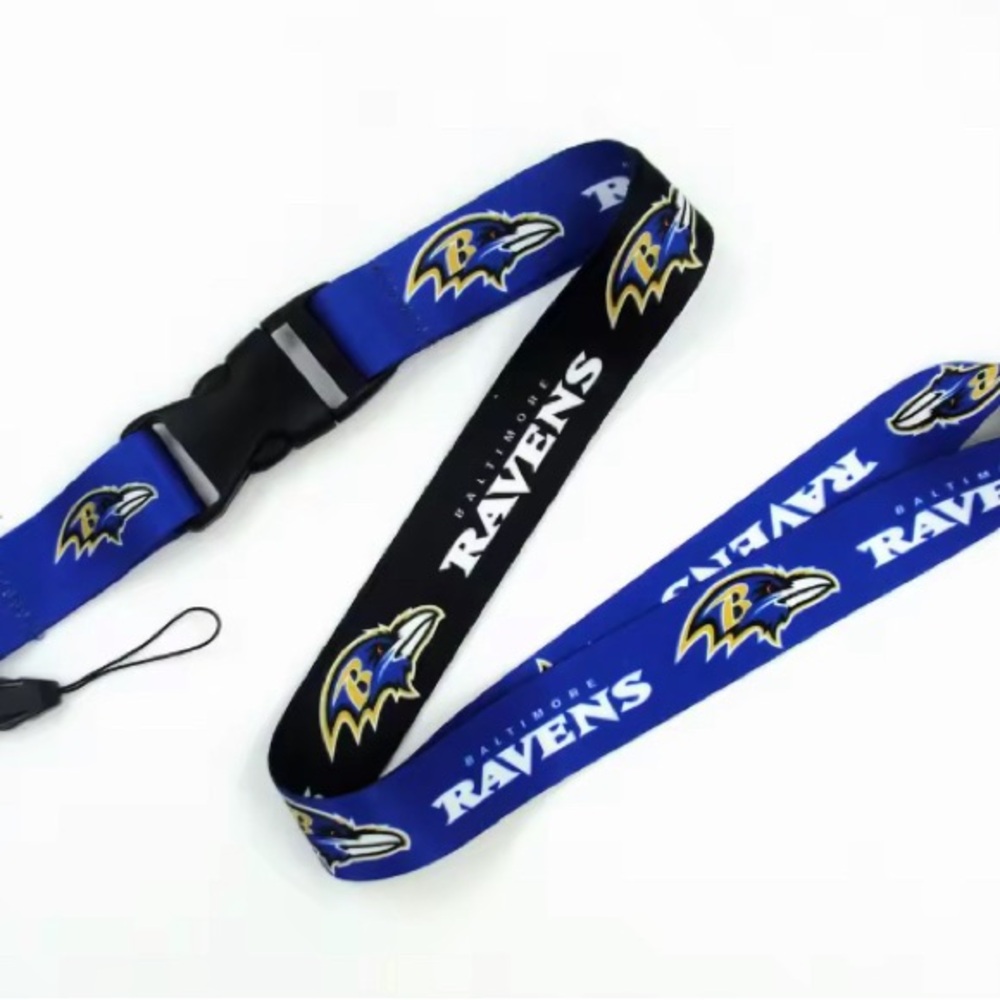 BALTIMORE RAVENS NFL KEYCHAIN ID BADGE LANYARD